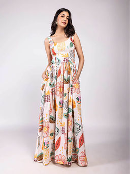 Poppi - Gardenia Printed Maxi Dress