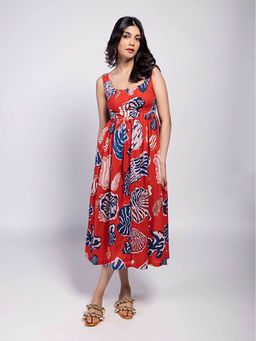 Poppi - Nautica Printed Corset Dress