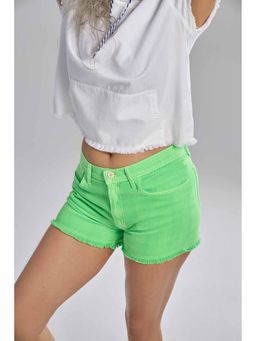 TERRA LUNA - CANCUN Green Solid Shorts