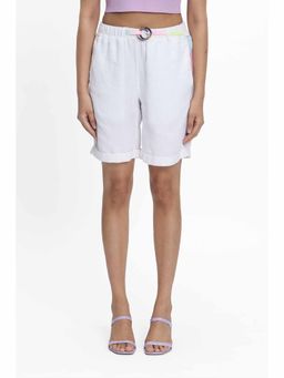 TERRA LUNA - SEASEE White Solid Shorts