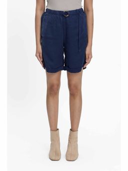 TERRA LUNA - SEASEE Navy Blue Solid Shorts