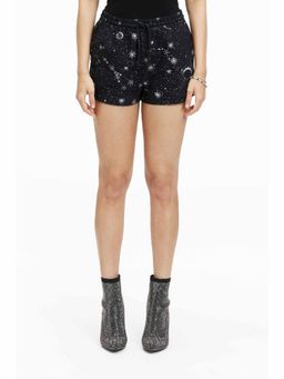 TERRA LUNA - DRAI Black Printed Shorts