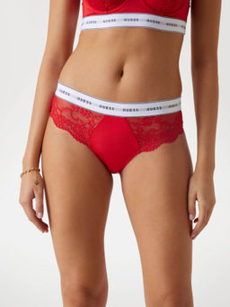 Guess - Polyamide Self Design Red Belle Brief