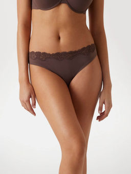 Guess - Polyamide Solid Brown Eveline Brazilian Brief