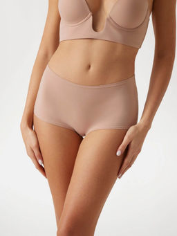 Guess - Polyamide Solid Light Brown Eveline Boyshorts