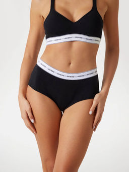 Guess - Cotton Solid Black Carrie Culotte Hipster