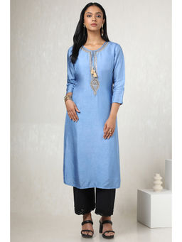 Soch - Womens Blue Silk Blend Kurta