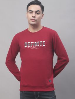 Cantabil - Printed Maroon T-shirt For Men