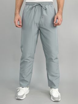 Monte Carlo - Men Grey Polyester Blend Solid Trackpant