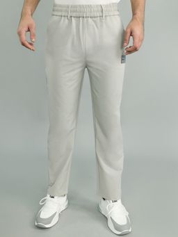 Monte Carlo - Men Grey Polyester Blend Solid Trackpant
