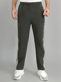 Monte Carlo - Men Grey Polyester Blend Solid Trackpant