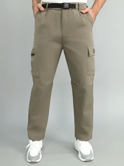 Monte Carlo - Men Brown Polyester Blend Solid Trackpant
