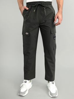 Monte Carlo - Men Grey Cotton Blend Solid Trackpant