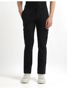 Arrow Sports - Men Black Mid Rise Cargos