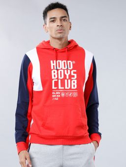LOCOMOTIVE - Men Multi-Color Polyester Colorblock Hoodie