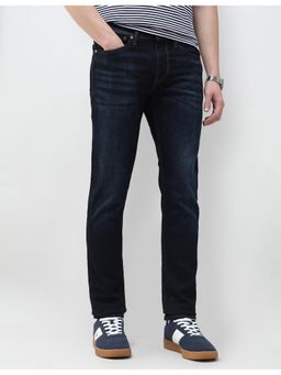 U.S. Polo Assn. Denim Co. - Men Blue Cotton Solid Tapered Jeans