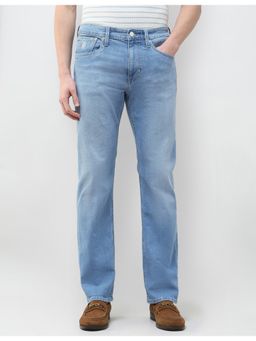 U.S. Polo Assn. Denim Co. - Men Blue Cotton Solid Straight Jeans