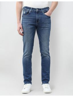 U.S. Polo Assn. Denim Co. - Men Blue Cotton Solid Tapered Jeans