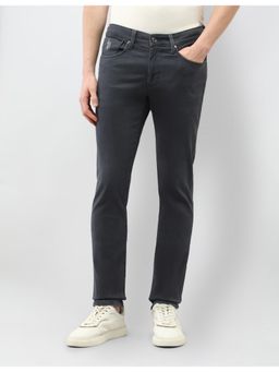 U.S. Polo Assn. Denim Co. - Men Grey Cotton Solid Tapered Jeans