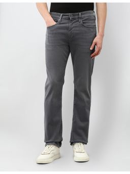 U.S. Polo Assn. Denim Co. - Men Grey Cotton Solid Straight Jeans