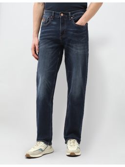 U.S. Polo Assn. Denim Co. - Men Blue Cotton Solid Straight Jeans