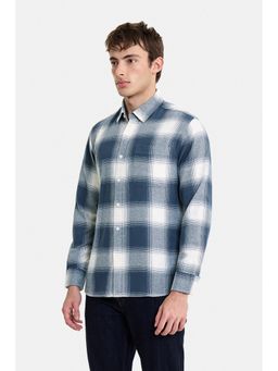 Snitch - Blue Checks Full Sleeves Regular Casual Shirt