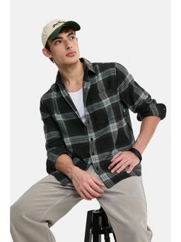Snitch - Dark Grey Plaid Full Sleeves Regular Casual Shirt