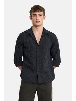 Snitch - Black Stripes Full Sleeves Regular Casual Shirt