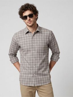 Charagh Din - Beige Blended REGULAR FIT COMBINATION Casual Shirt