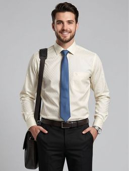 Charagh Din - Cream Cotton REGULAR FIT Formal Shirt