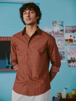 Andamen - Rust Men Printed Regular Fit Shirt