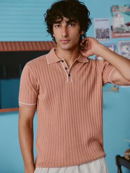 Andamen - Brown Men Cotton Light Weight Polo T-Shirt