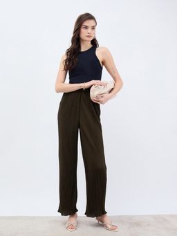 Styli - Women Olive Solid Pant