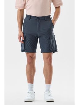 Snitch - Grey Solid Regular Casual Shorts for Men