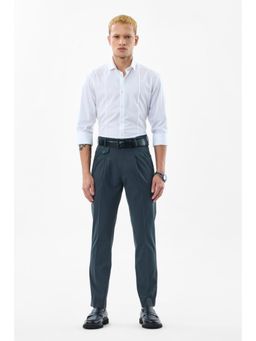 Snitch - Dark Grey Solid Slim Formal Trouser for Men