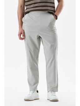 Snitch - Grey Solid Relaxed Casual Trouser for Men