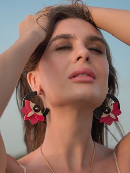 THE YV BRAND BY YASHVI VANANI - The Red Daffodil Hoops