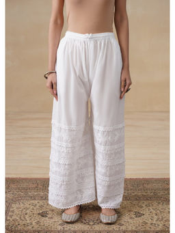 House of Chikankari - Cotton Chikankari Womens Palazzo