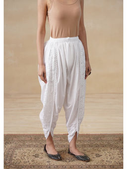House of Chikankari - Cotton Chikankari Womens Tulip Pant