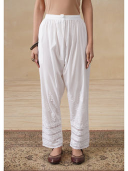 House of Chikankari - Cotton Chikankari Womens Pant