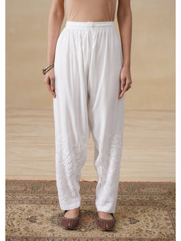 House of Chikankari - Rayon Chikankari Womens Pant