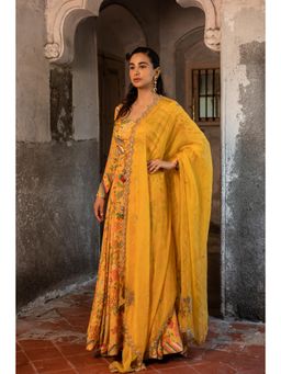 Sshilpa Samriya - A Printed Koti Style Anarkali with Dupatta (Set of 2)