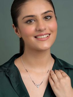 CLARA - Blue 925 Zoya Evil Eye Mangalsutra with Black Beads Chain