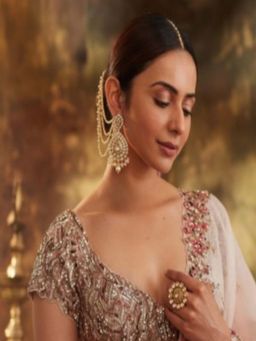 Accessher - White Gold-Plated 3-Layer Pearl Drop Ear chain For Women And Girls