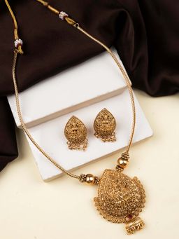 STILEADDA - Red Gold Plated Goddess Jewellery Set