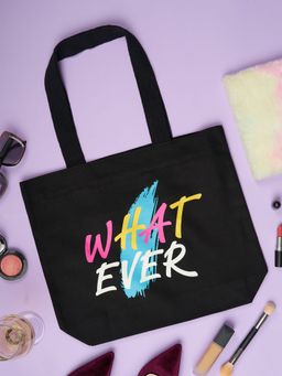 Doodle Collection - Premium Zippered Pure Organic Cotton Tote Bag - Messy Attitude