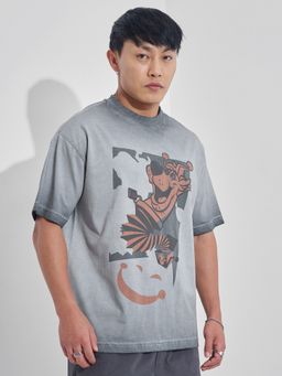 HIGHLANDER - Warner Bros Scooby Doo Men Grey Round Neck Half Sleeve Relaxed T-Shirt