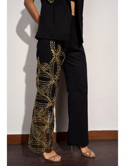 Clothes on my mind - Womens Black Embellished Stardust Pant
