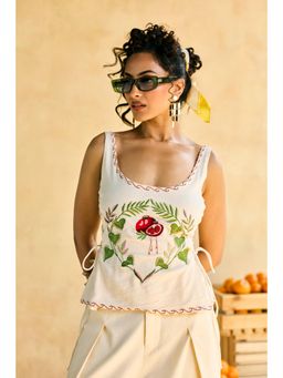 Lea Clothing - Womens Anaar Bloom Embroidered Top