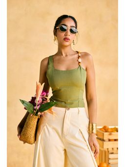 Lea Clothing - Womens Aamras One-Shoulder Embellished Top